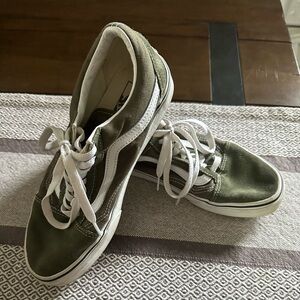 Vans classic sneakers in olive green